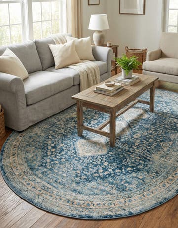 Navy Blue Newport Oval Rug