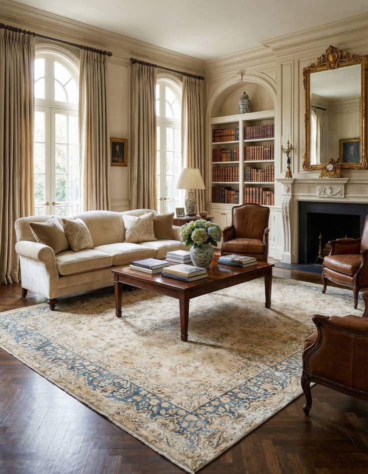 Detail image of 7' 9 x 11' 10 Vintage Royal Wool Rug