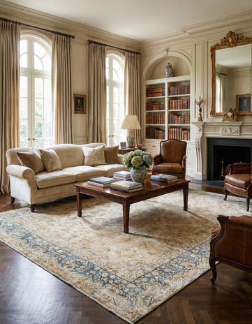7' 9 x 11' 10 Vintage Royal Wool Rug