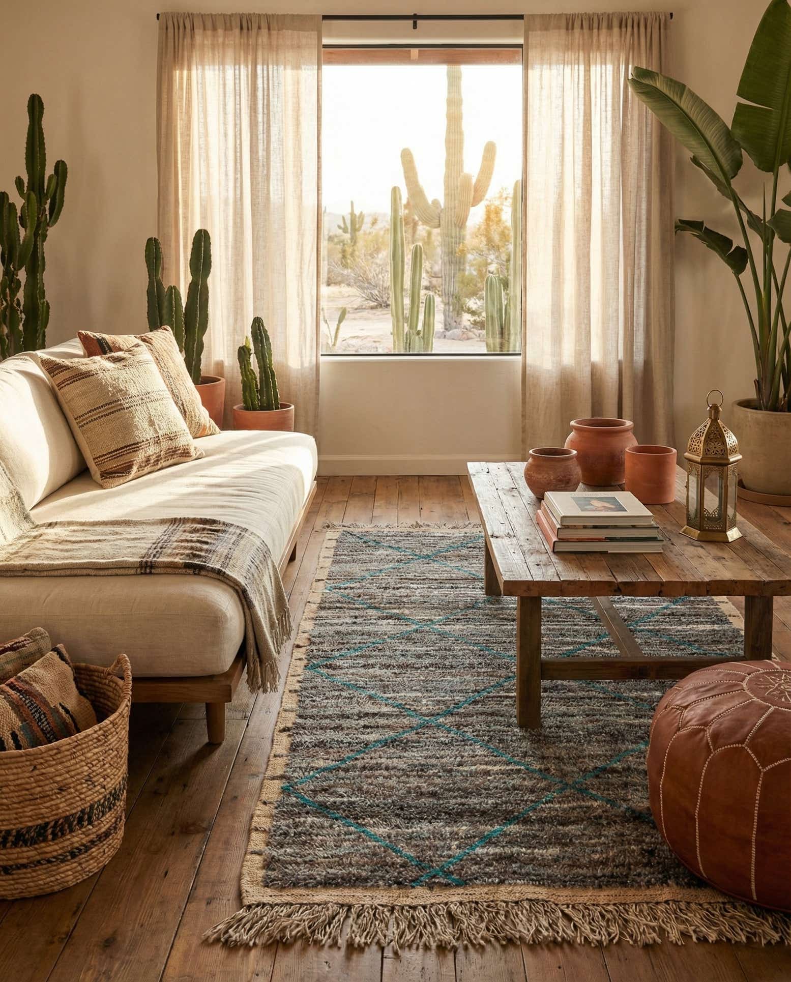 5' 3 x 8' 6 Hand Knotted Moroccan Wool Rug