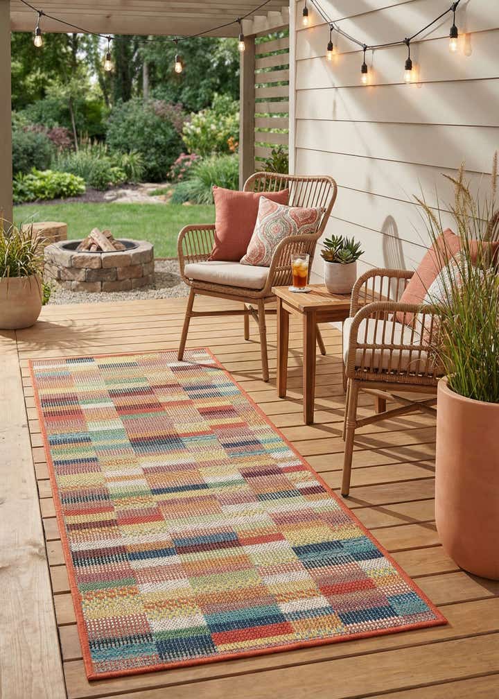 2' x 5' 1 Easy-Clean Baja Indoor / Outdoor Runner Rug