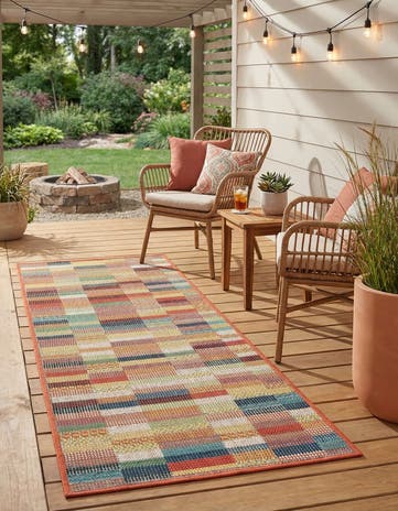 2' x 5' 1 Easy-Clean Baja Indoor / Outdoor Runner Rug