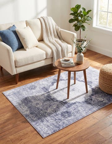 Gray Ivory Washable Yara Rug