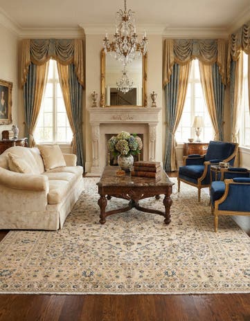 9' 8 x 12' 8 Kashan Wool Rug