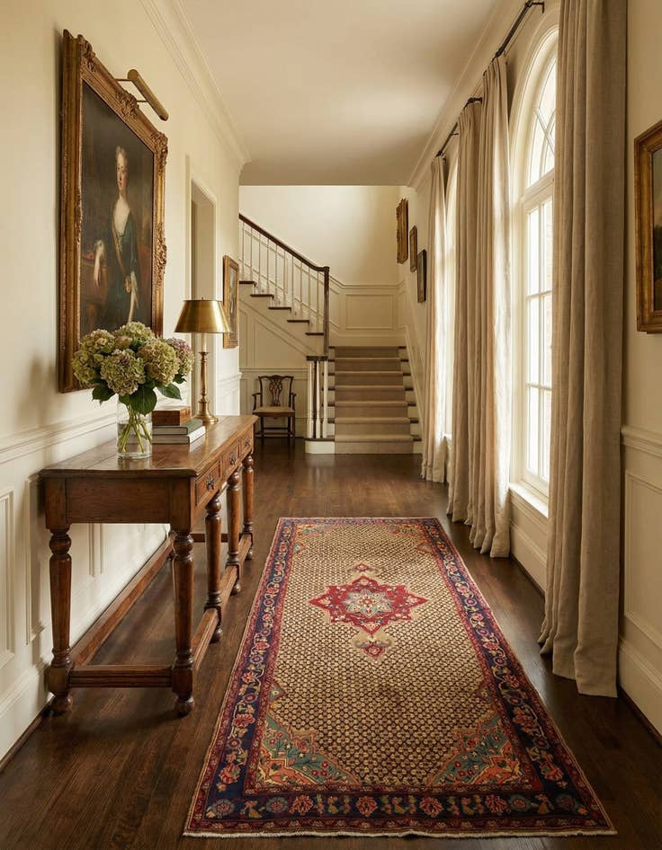 Detail image of 5' x 11' 2 Hand Knotted Koliaei Persian Wool Runner Rug