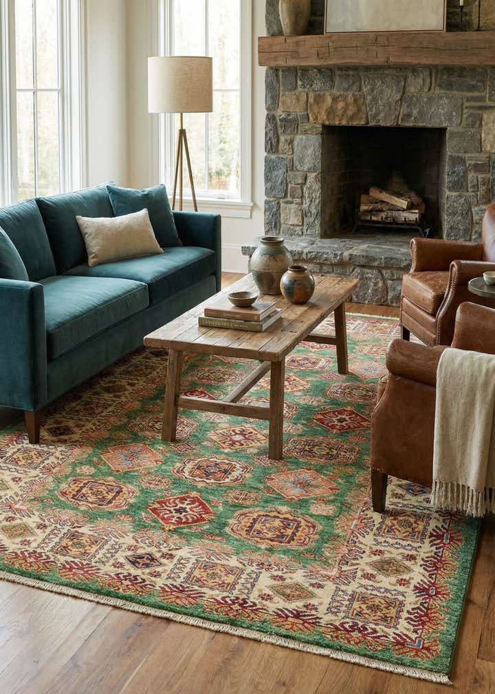 5' 8 x 7' 10 Hand Knotted Kazak Oriental Rug