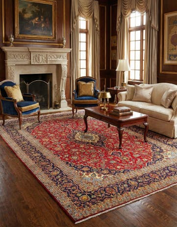 9' 9 x 13' 11 Kashan Rug