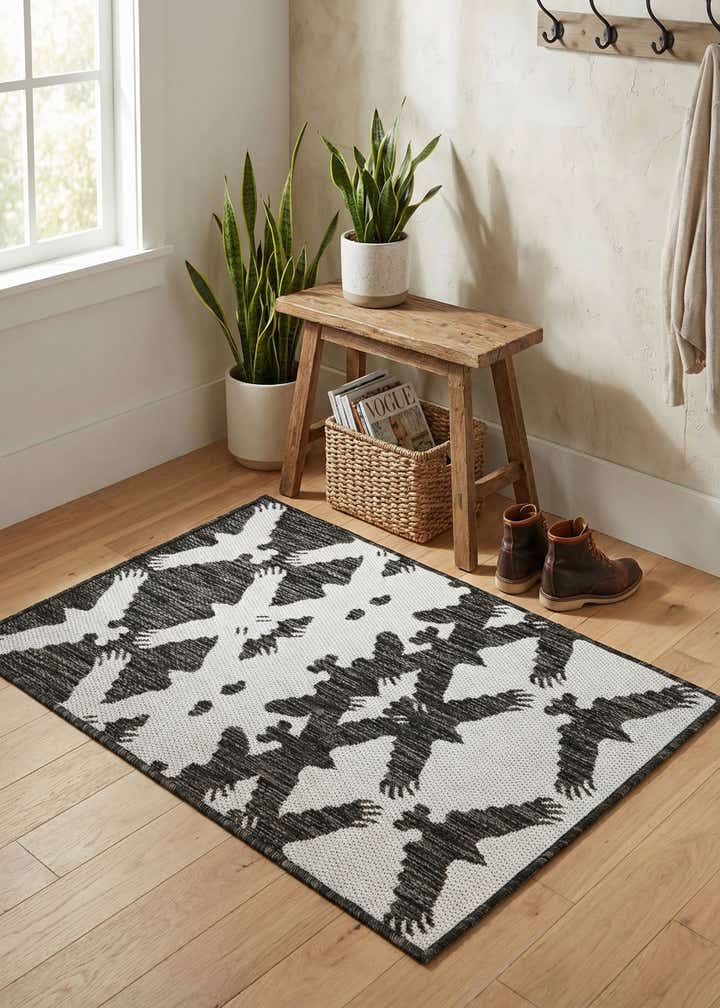 2' x 3' Easy-Clean Modern Indoor / Outdoor Rug