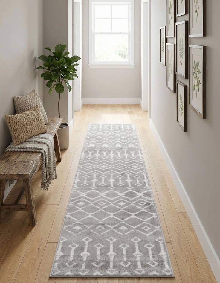 Detail image of  2' x 9' 10 Kasbah Trellis Runner Rug