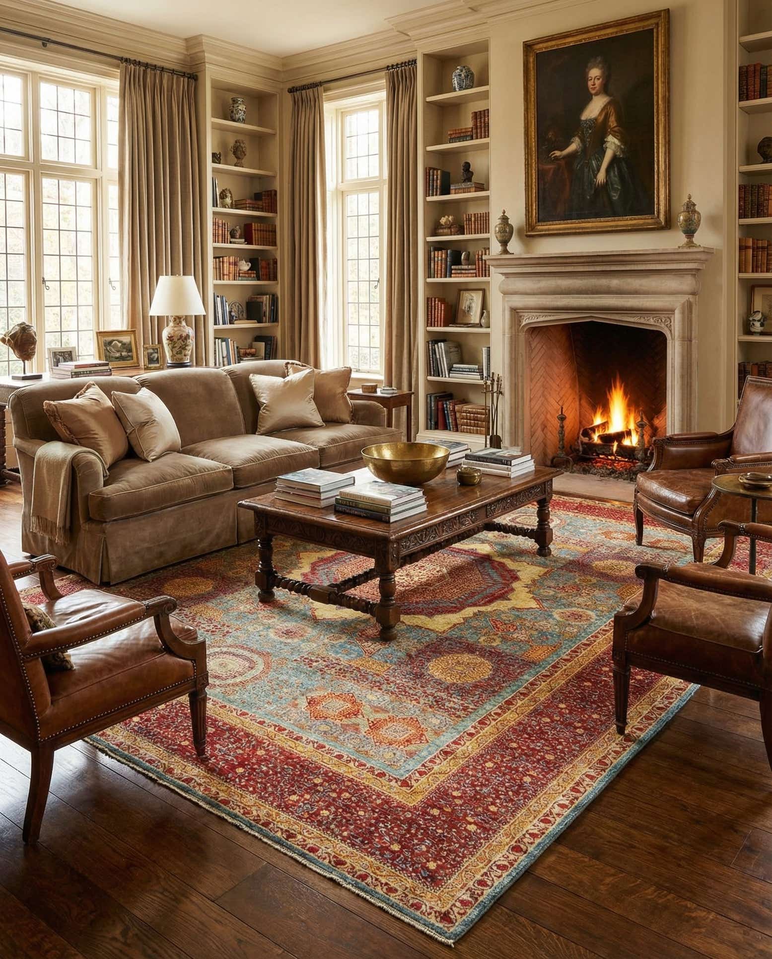 360cm x 475cm Mamluk Wool Rug