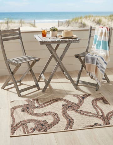2' x 3' Easy-Clean Coastal Indoor / Outdoor Rug