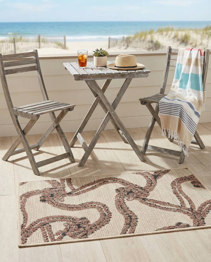 Detail image of 2' x 3' Easy-Clean Coastal Indoor / Outdoor Rug