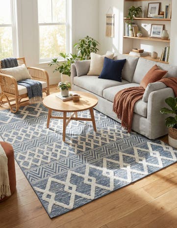 Navy Blue Sabrina Soto Casa Valencia Rug