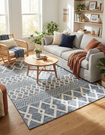 Navy Blue Sabrina Soto Casa Valencia Rug
