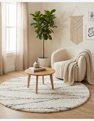 5' 3 x 5' 3 Serenity Shag Round Rug