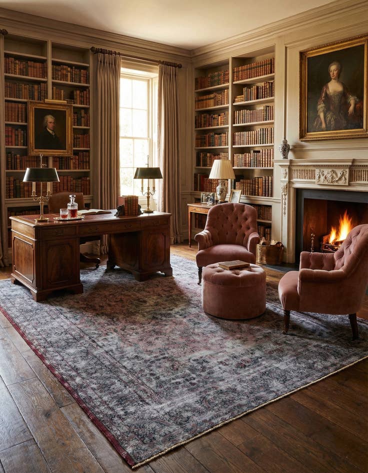 Detail image of 9' 9 x 12' 6 Vintage Royal Wool Rug