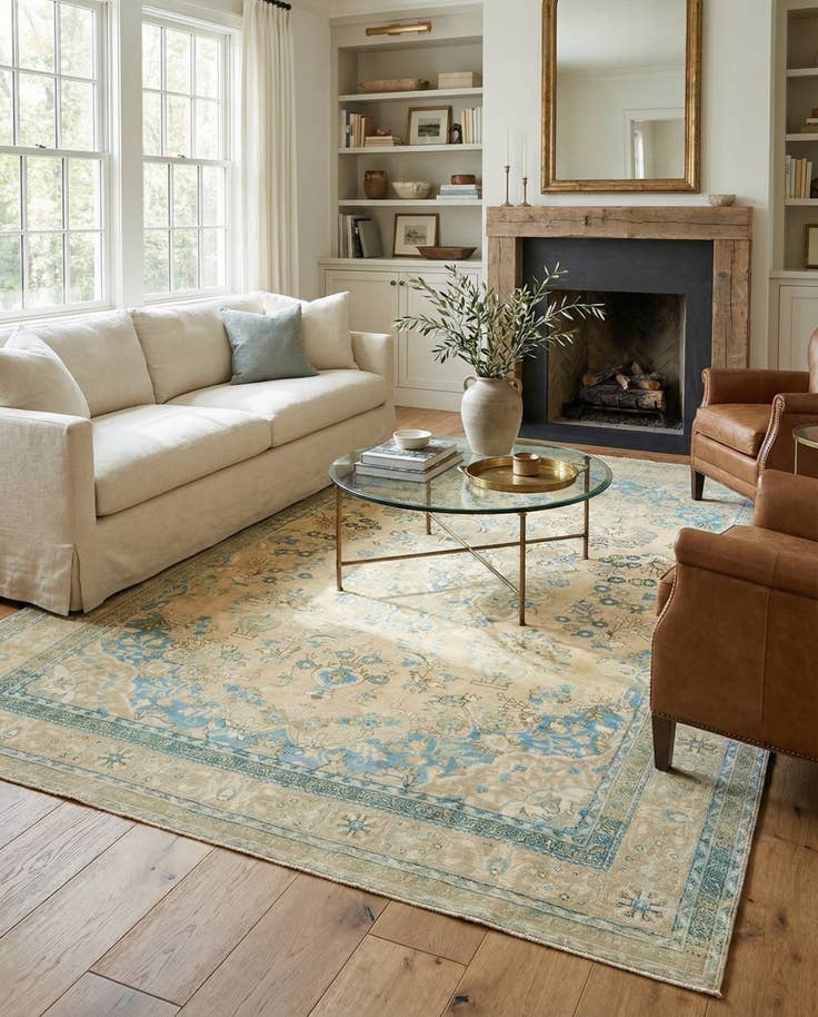 Detail image of 7' 1 x 10' 1 Hand Knotted Ultra Vintage Persian Wool Rug