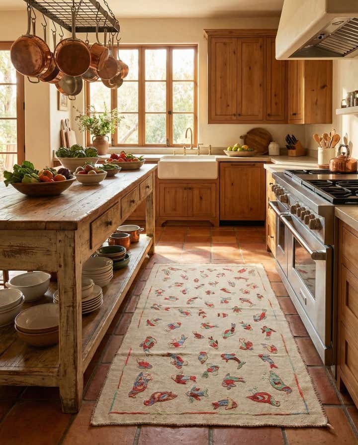 4' 10 x 6' 2 Hand Woven Kilim Suzani Wool Rug
