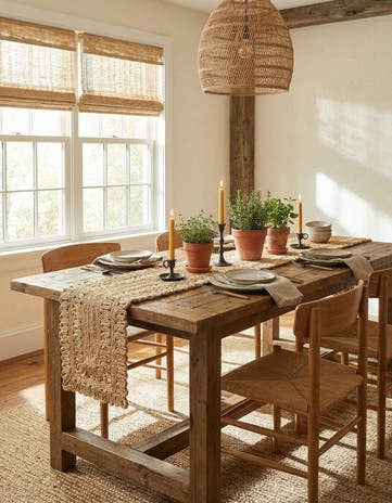 Natural Handmade Braided Jute Table Runner Rug