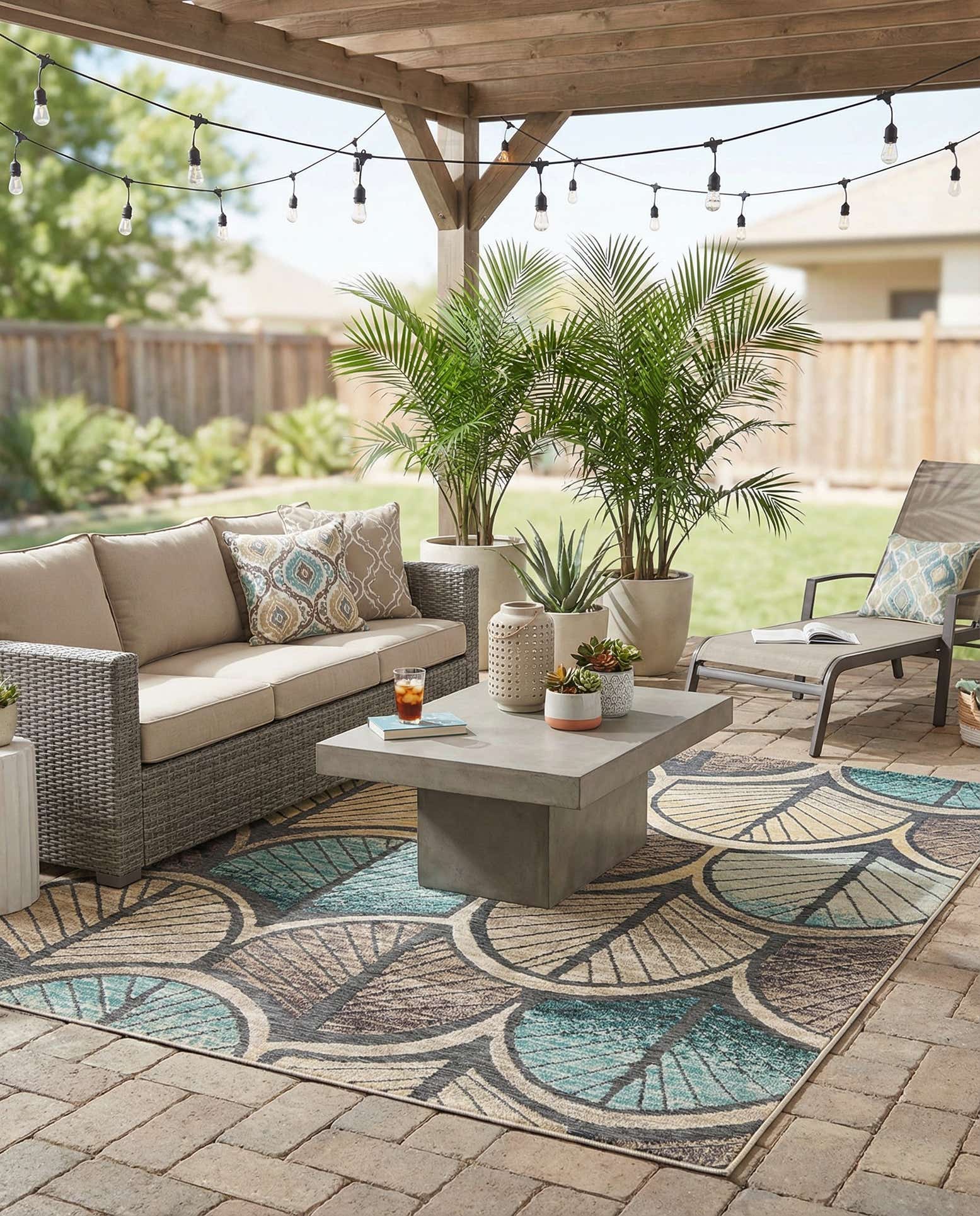 7' 10 x 10' Easy-Clean Casablanca Indoor / Outdoor Rug