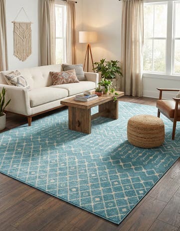 10' x 13' Moroccan Trellis Rug