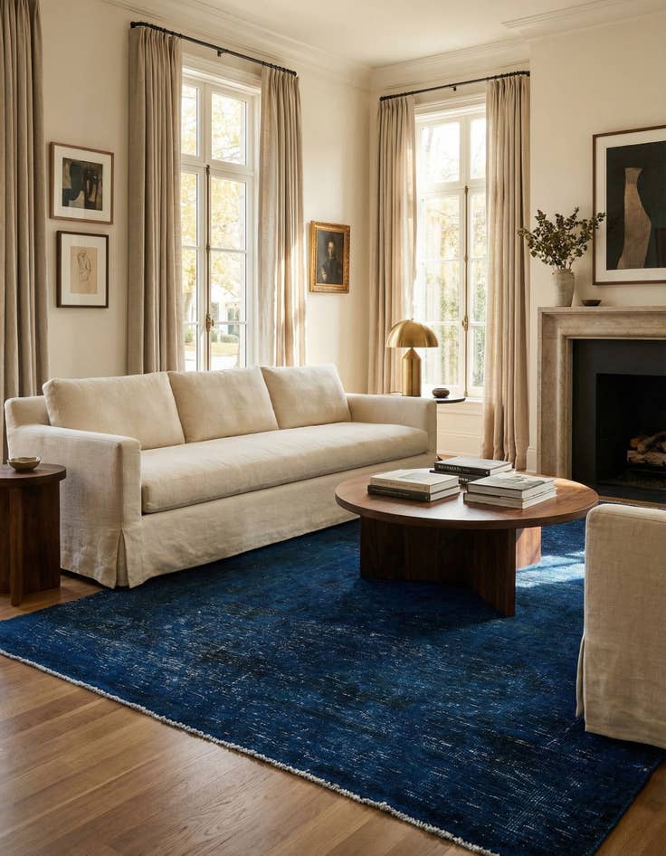 Detail image of 4' 4 x 8' 5  Hand Knotted Ultra Vintage Persian Wool Rug