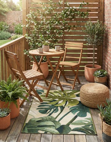 2' x 3' Easy-Clean Botanical Indoor / Outdoor Rug