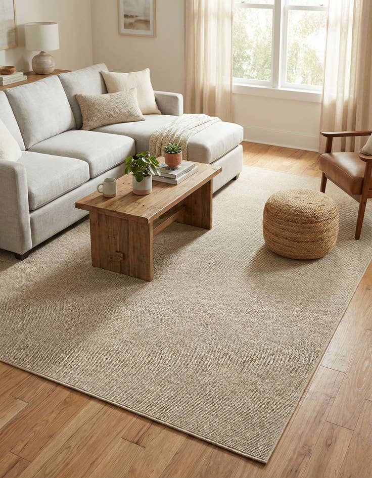 Detail image of  6' x 9'  Washable Solid Indoor / Outdoor Rug