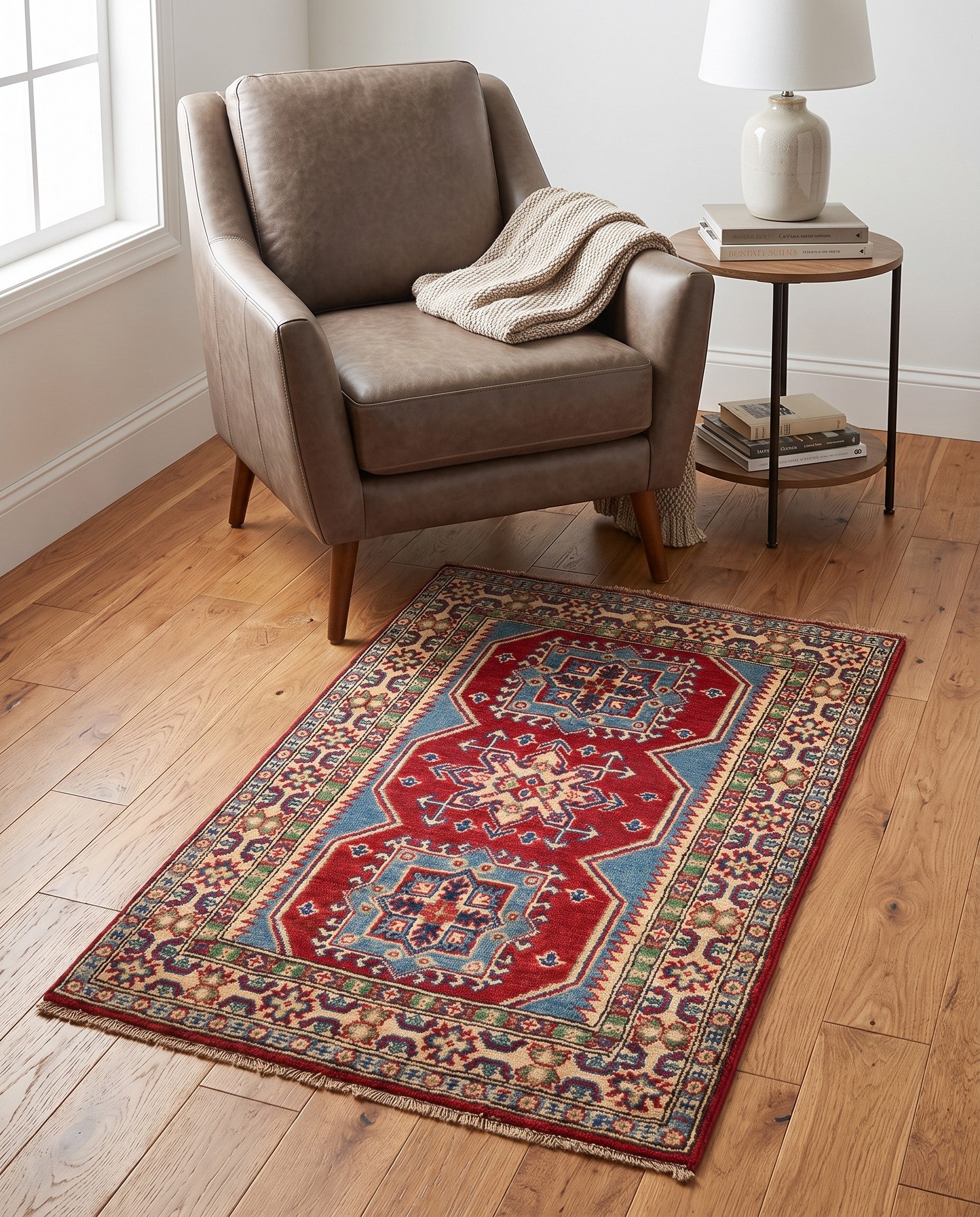 2' 8 x 4' 1 Hand Knotted Kazak Rug