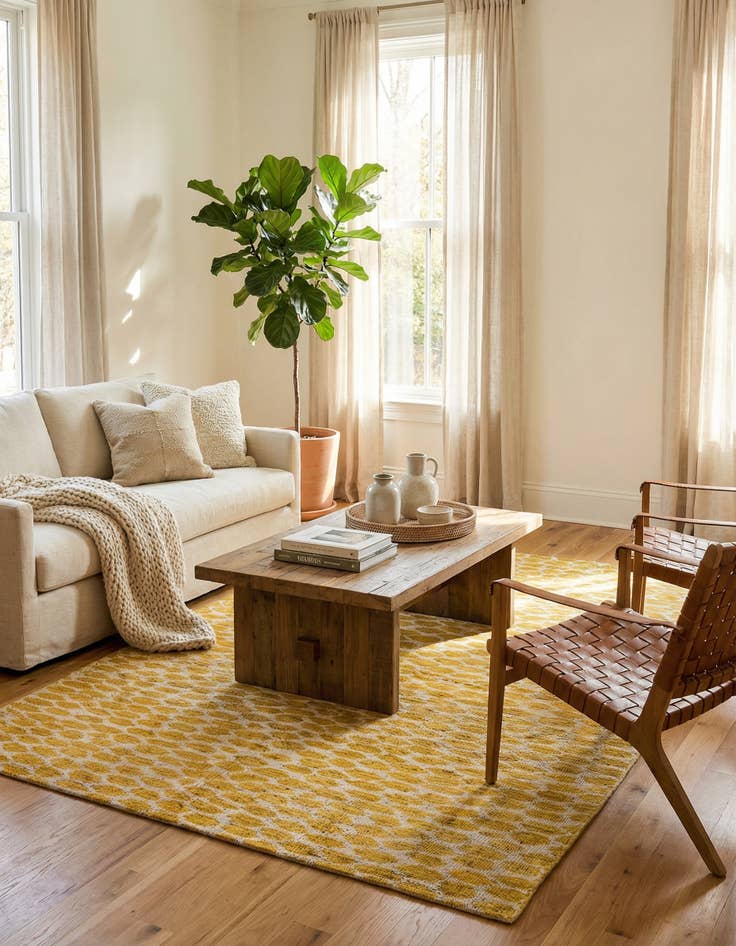 Detail image of 5' 2 x 8'  Hand Knotted Darya Wool Rug