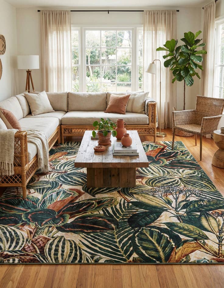 Detail image of  10' x 10' Blossom Square Rug