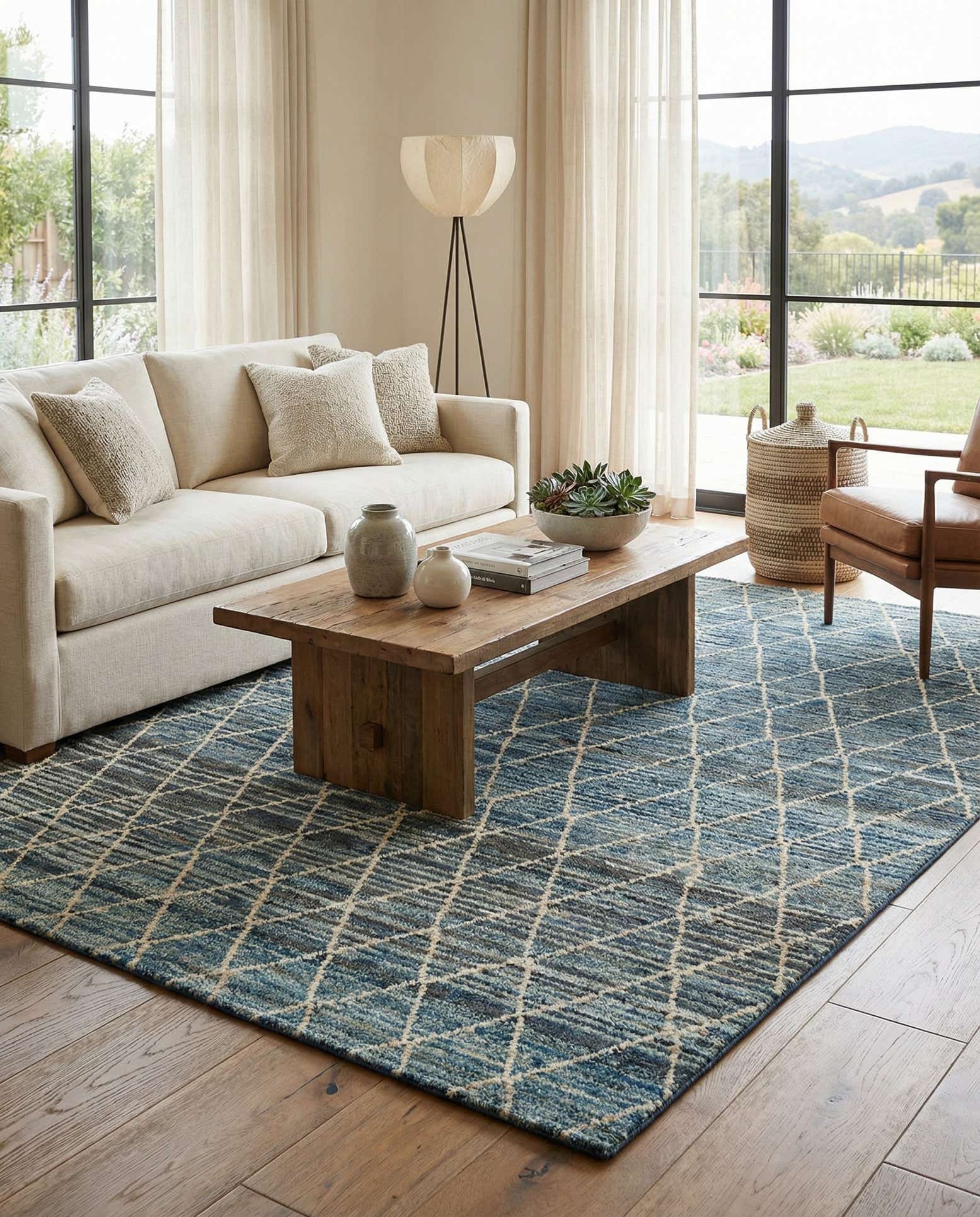 5' 6 x 7' 5 Hand Knotted Moroccan Wool Rug