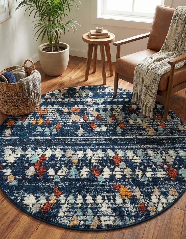 Detail image of 4' x 4' Morocco Round Rug