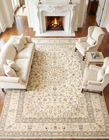 8' 2 x 10' 11 Kashan Wool Rug