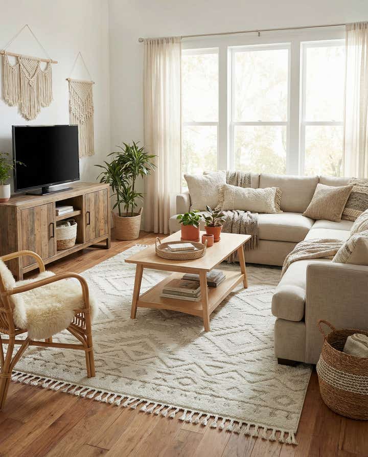 7' 10 x 7' 10 Boho Square Rug