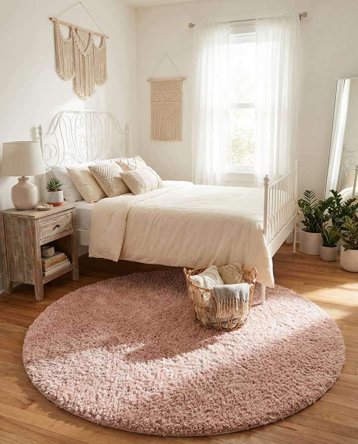 5' 3 x 5' 3 Zermatt Shag Round Rug