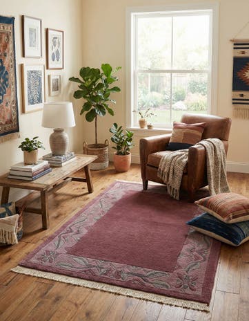 3' 2 x 5' 3 Hand Knotted Tibet Wool Rug