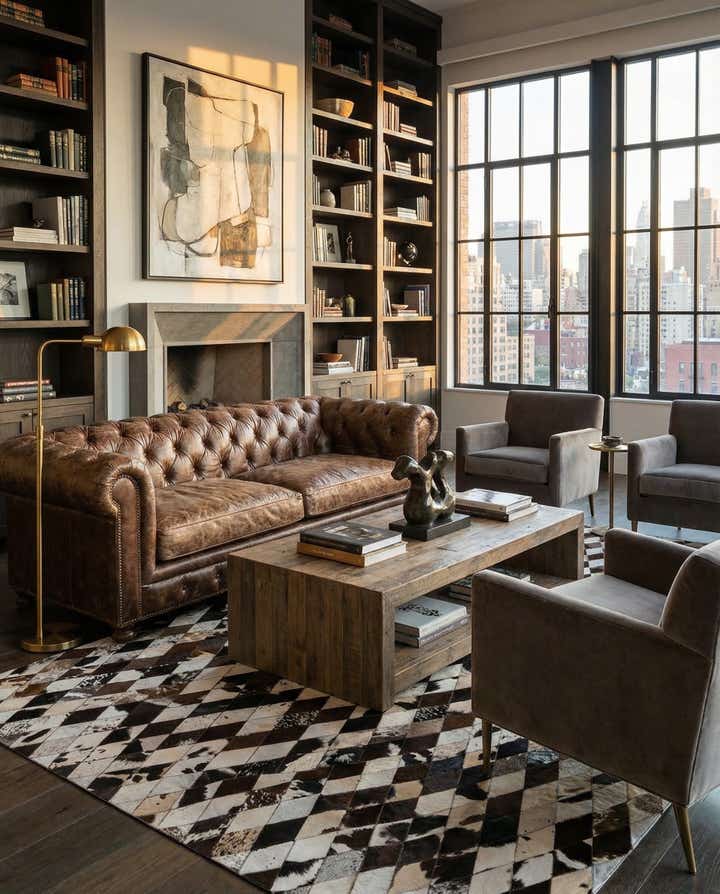 6' 8 x 9' 9 Cowhide Stocks Rug