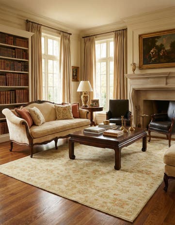 6' 8 x 9' 10 Hand Knotted Peshawar Ziegler Rug