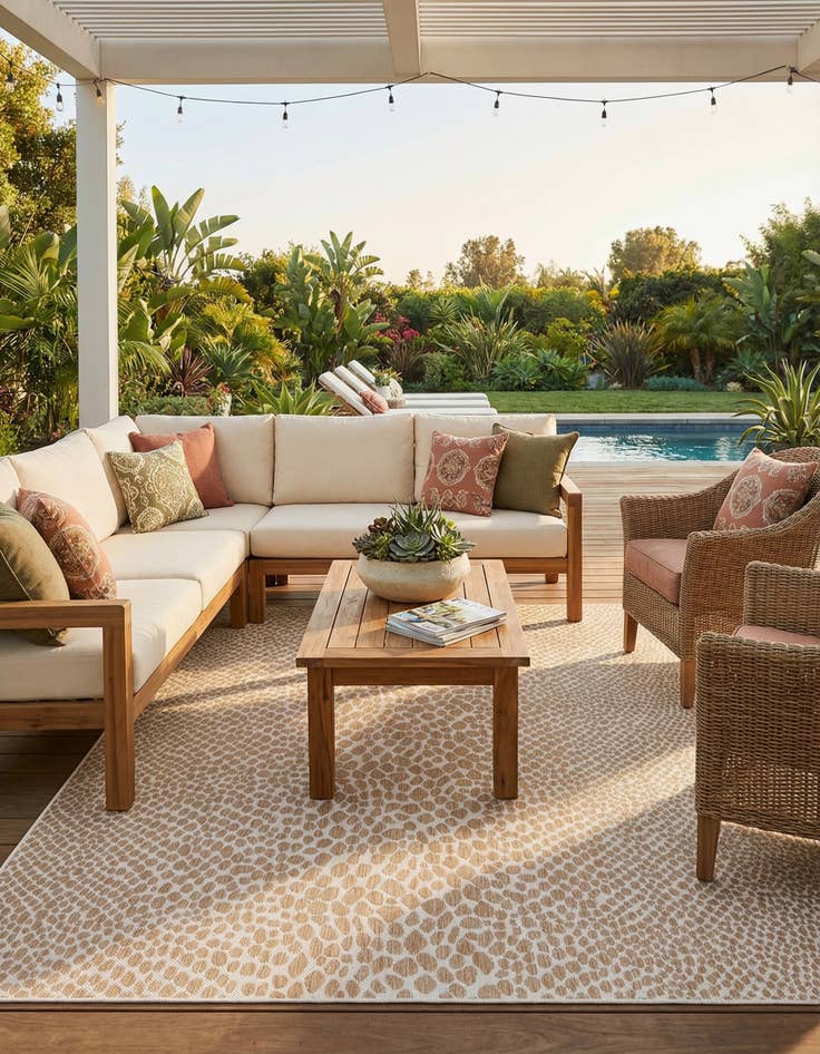 Detail image of  9' x 12'  Washable Jill Zarin Cape Town Indoor / Outdoor Rug