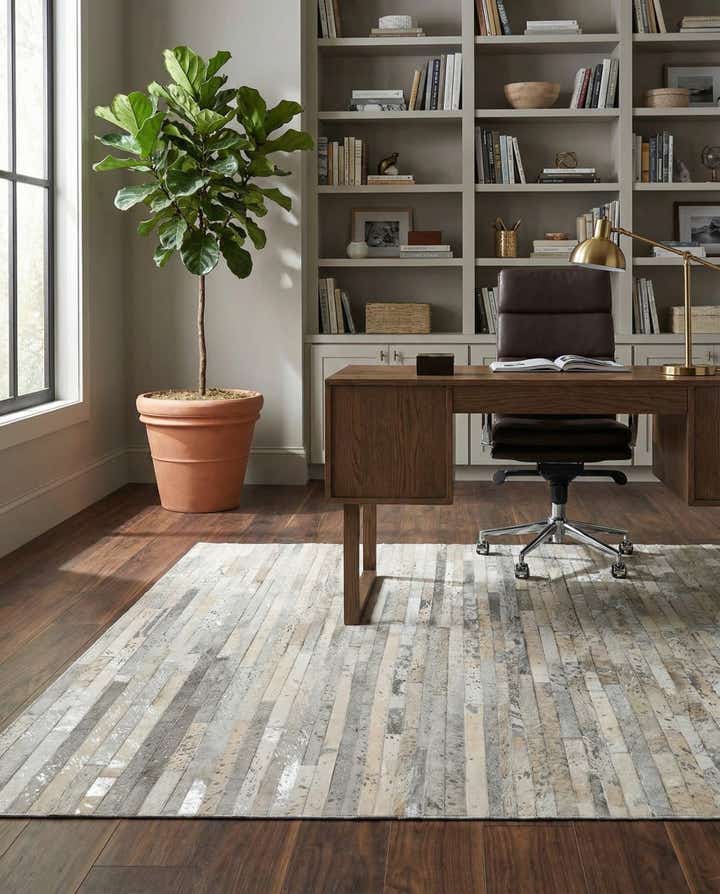 5' 2 x 7' 11 Cowhide - Patchwork Rug