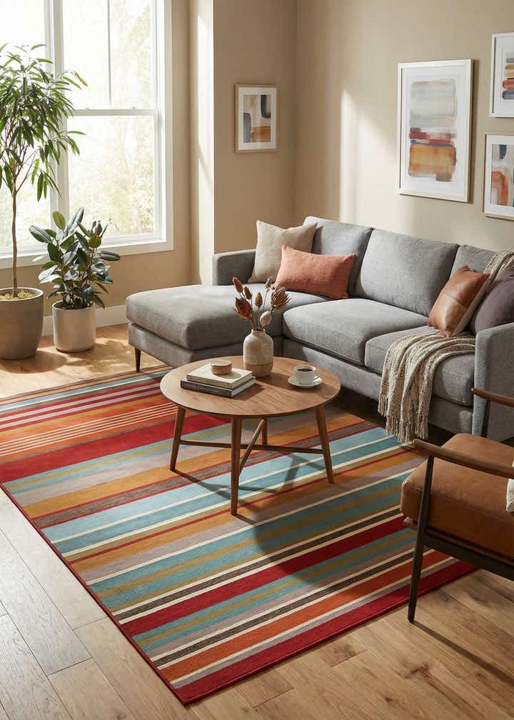 9' x 12' Easy-Clean Modern Indoor / Outdoor Rug