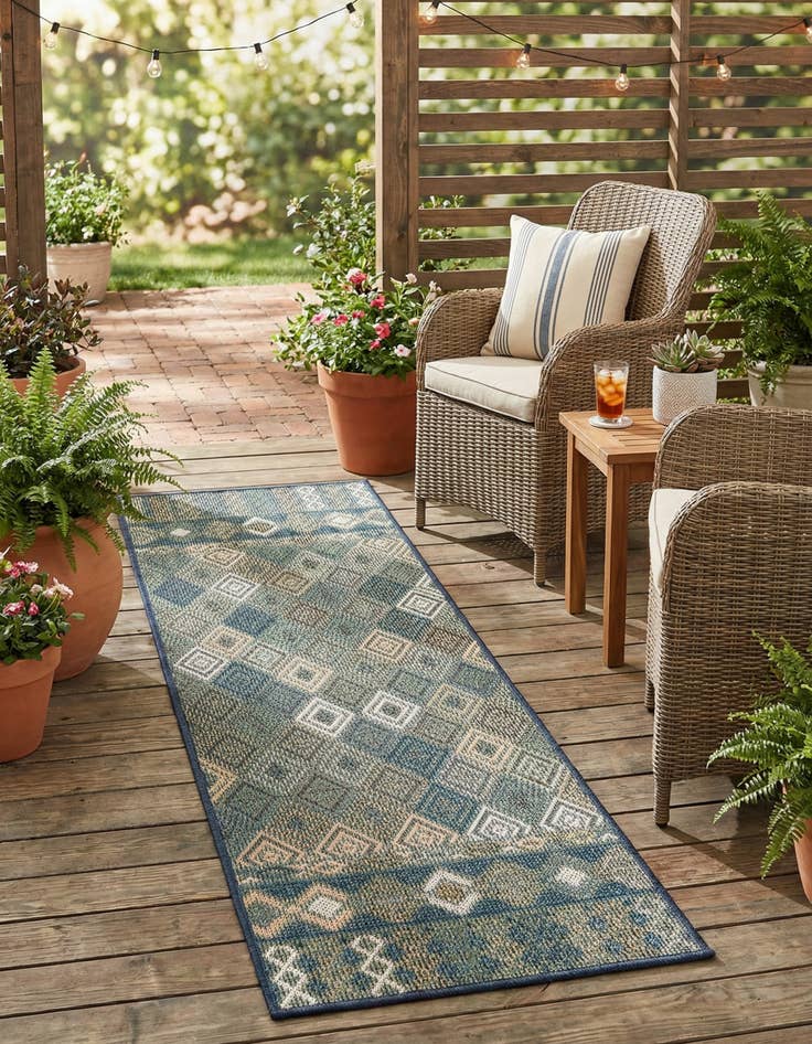 Detail image of 2' x 6' Easy-Clean Baja Indoor / Outdoor Runner Rug