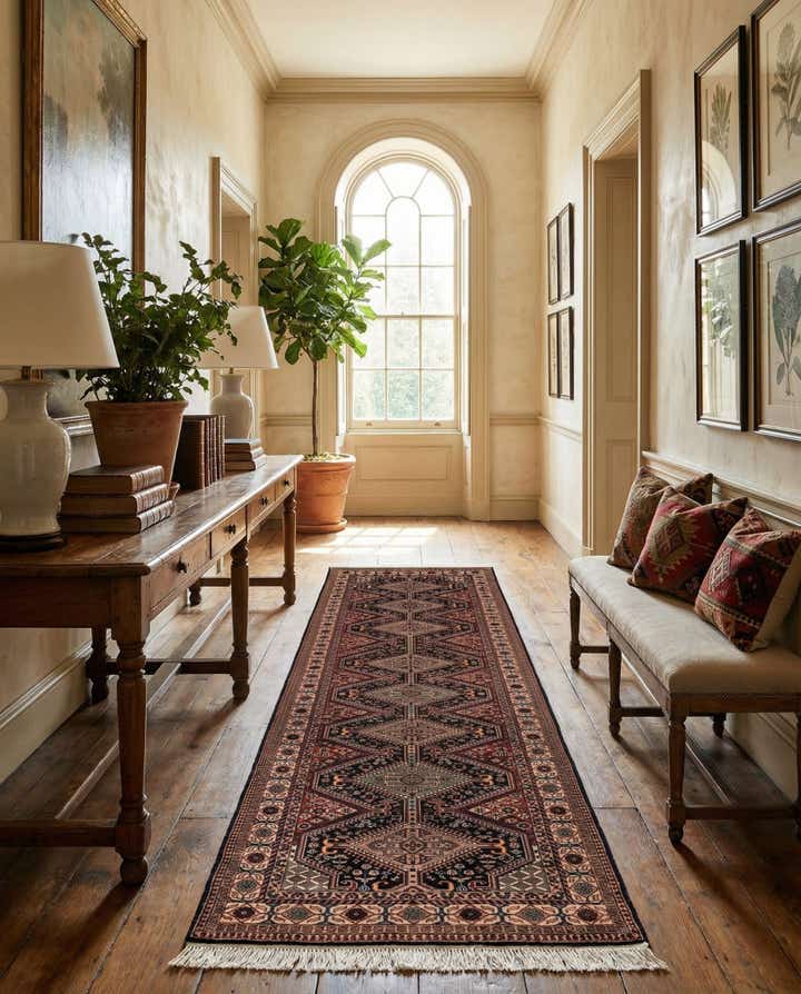 3' x 11' 3 Hand Knotted Shirvan Wool Runner Rug