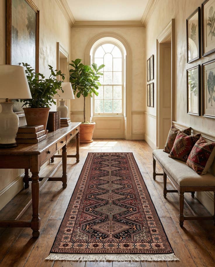 Detail image of 3' x 11' 3 Hand Knotted Shirvan Wool Runner Rug