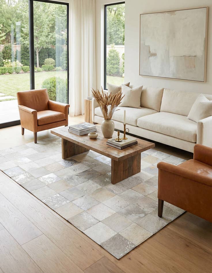 Detail image of 5' 1 x 8' Cowhide Rug