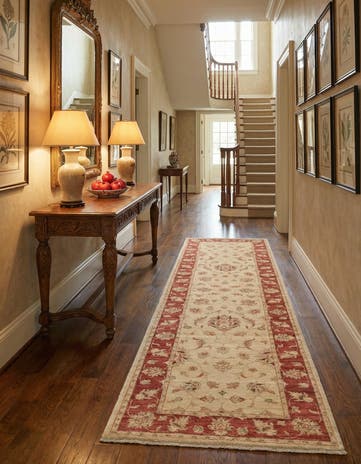 2' 7 x 9' 7 Hand Knotted Peshawar Ziegler Runner Rug