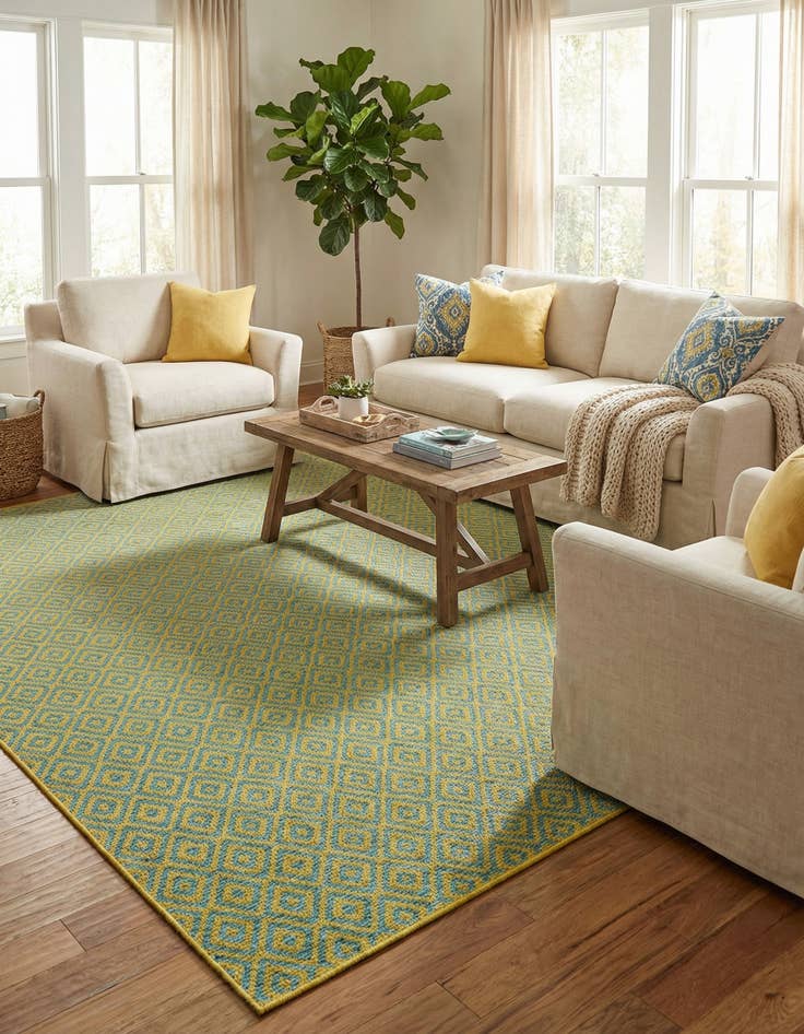 Detail image of 10' 8 x 10' 8  Washable Jill Zarin Costa Rica Indoor / Outdoor Square Rug