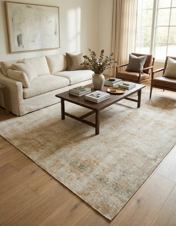 Detail image of 5' 5 x 6' 7  Hand Knotted Ultra Vintage Persian Wool Rug