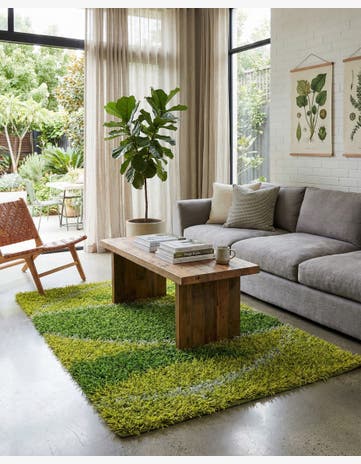 3' x 5' 4 Hand Knotted Two-Tone Shag Oriental Rug